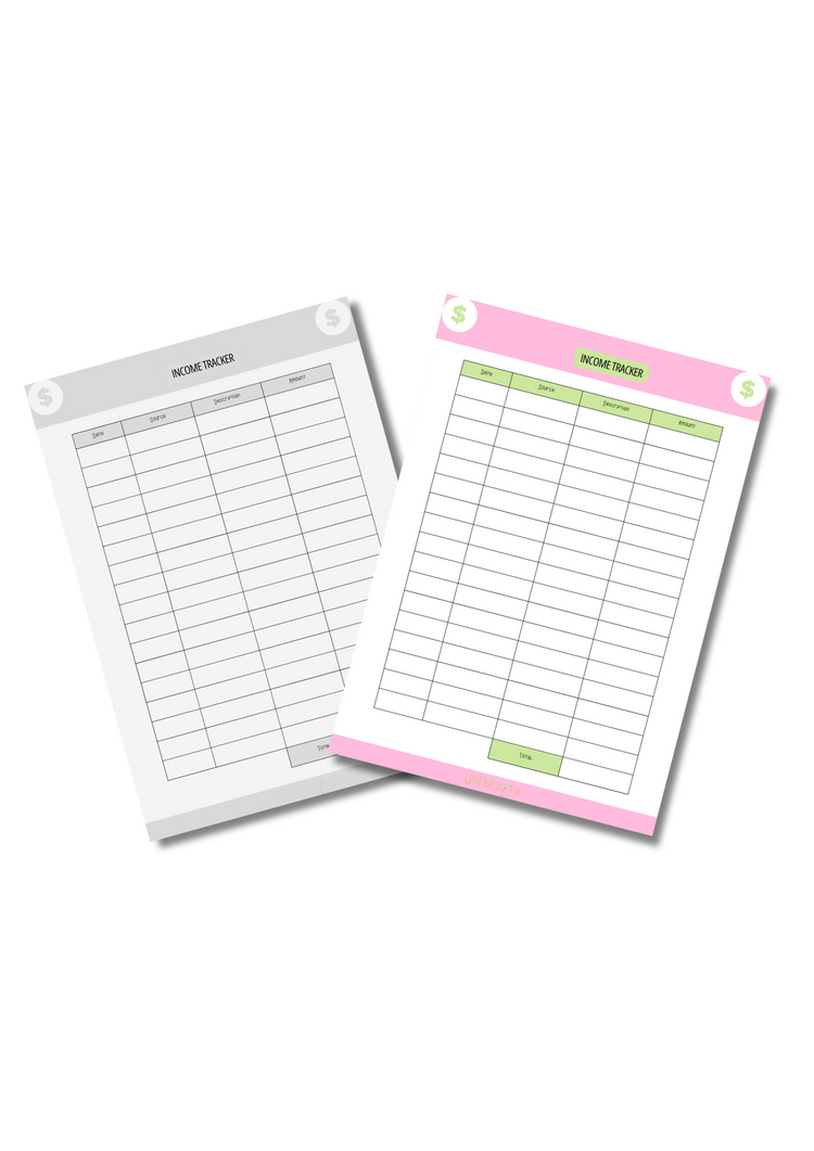 Income Tracker Log