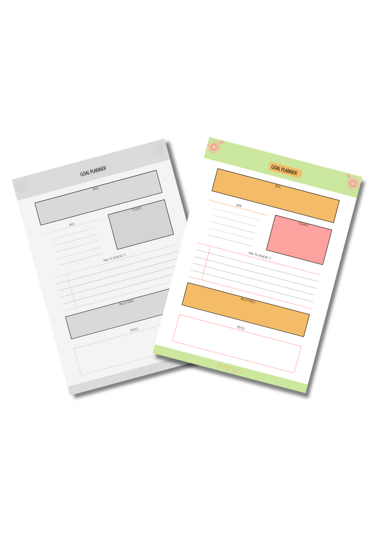 Weekly Goal Planner Sheet