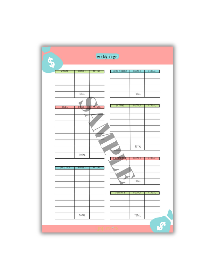 Weekly Budget Sheet