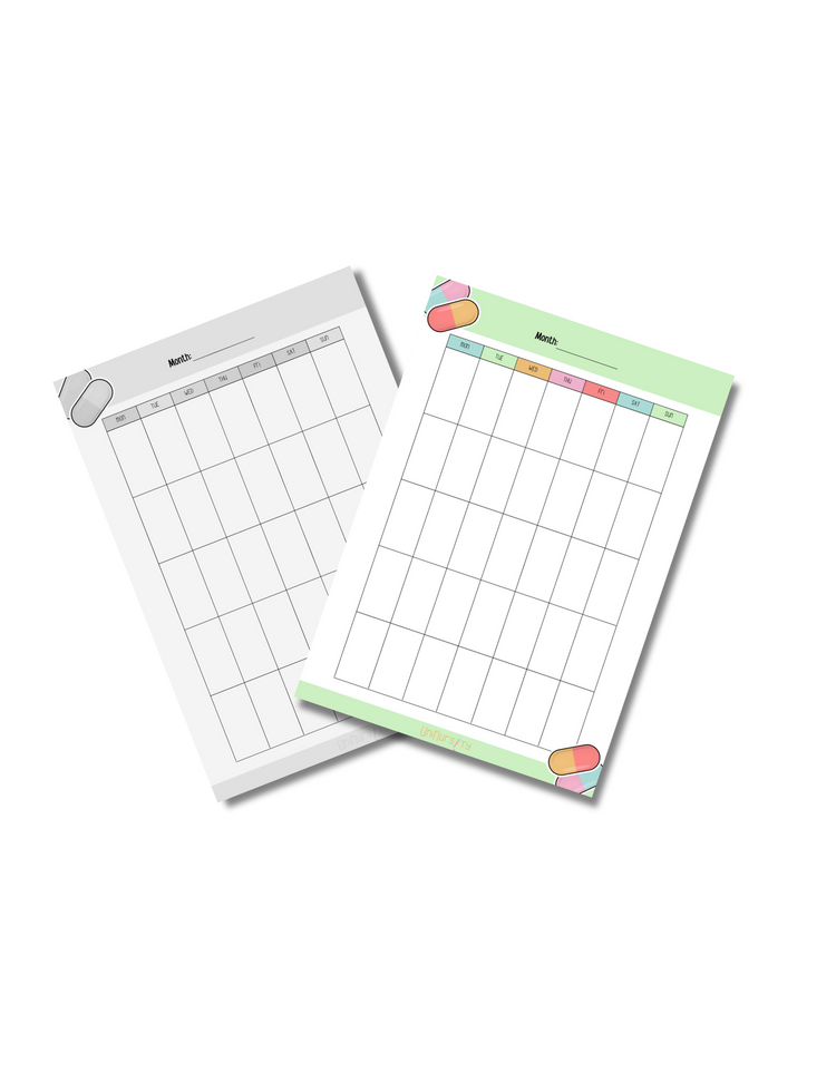 Monthly Schedule Sheet