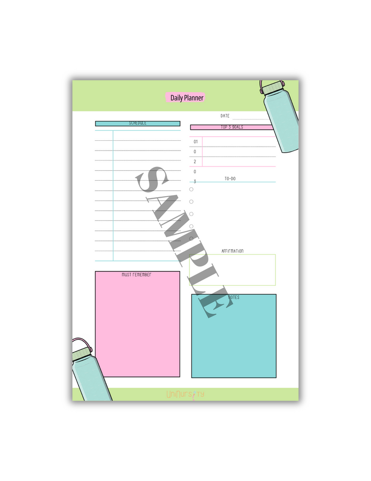 Daily Self Care Planning Log