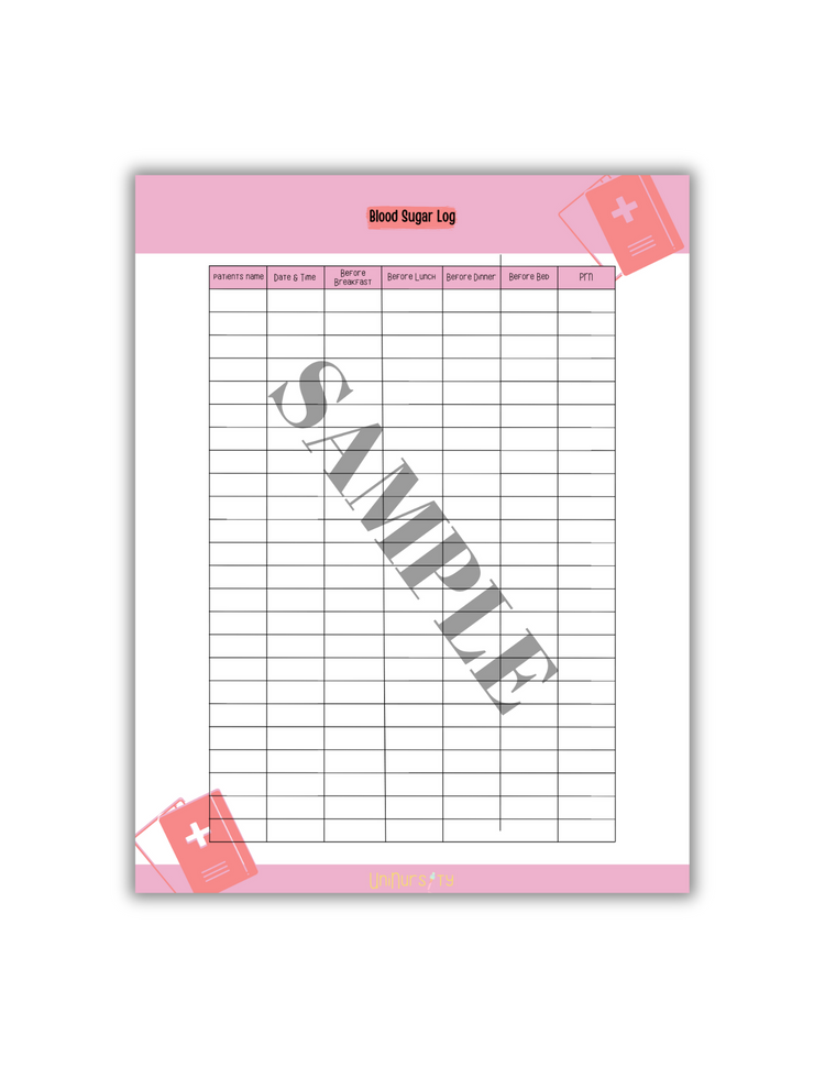 Blood Sugar Sheet