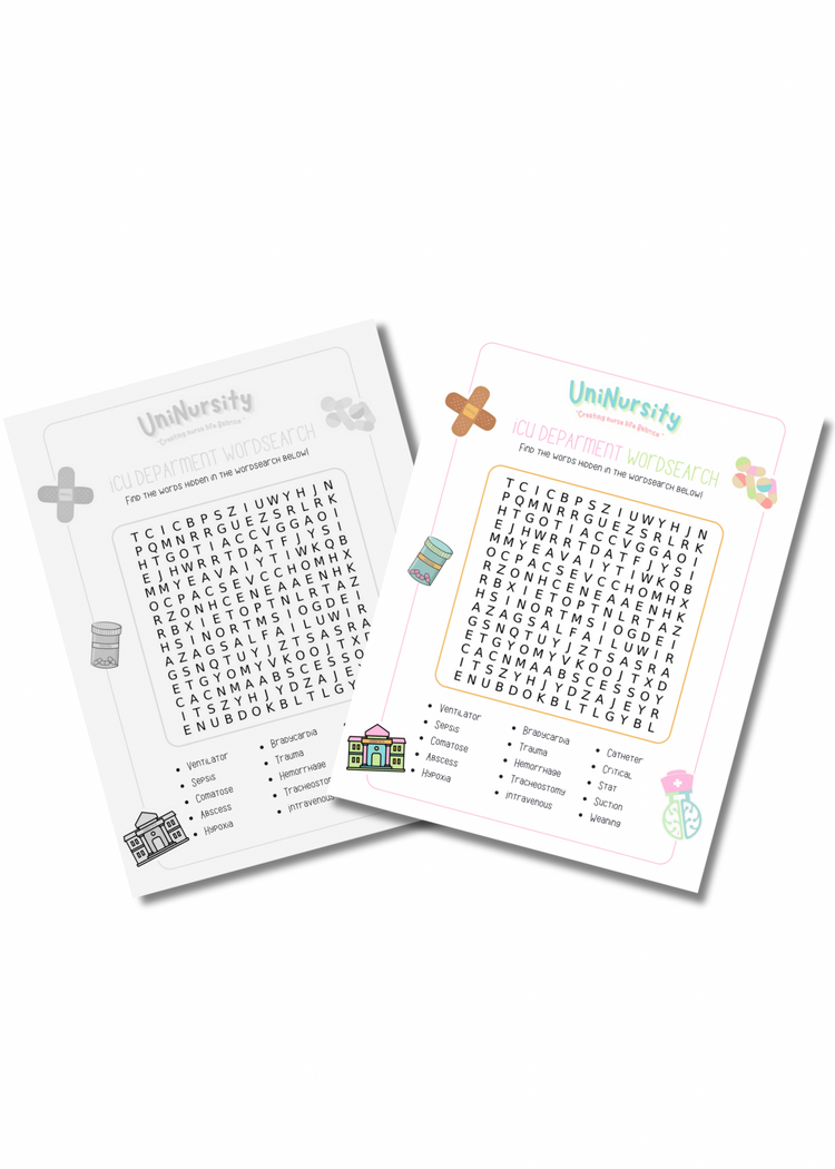 ICU Word Search