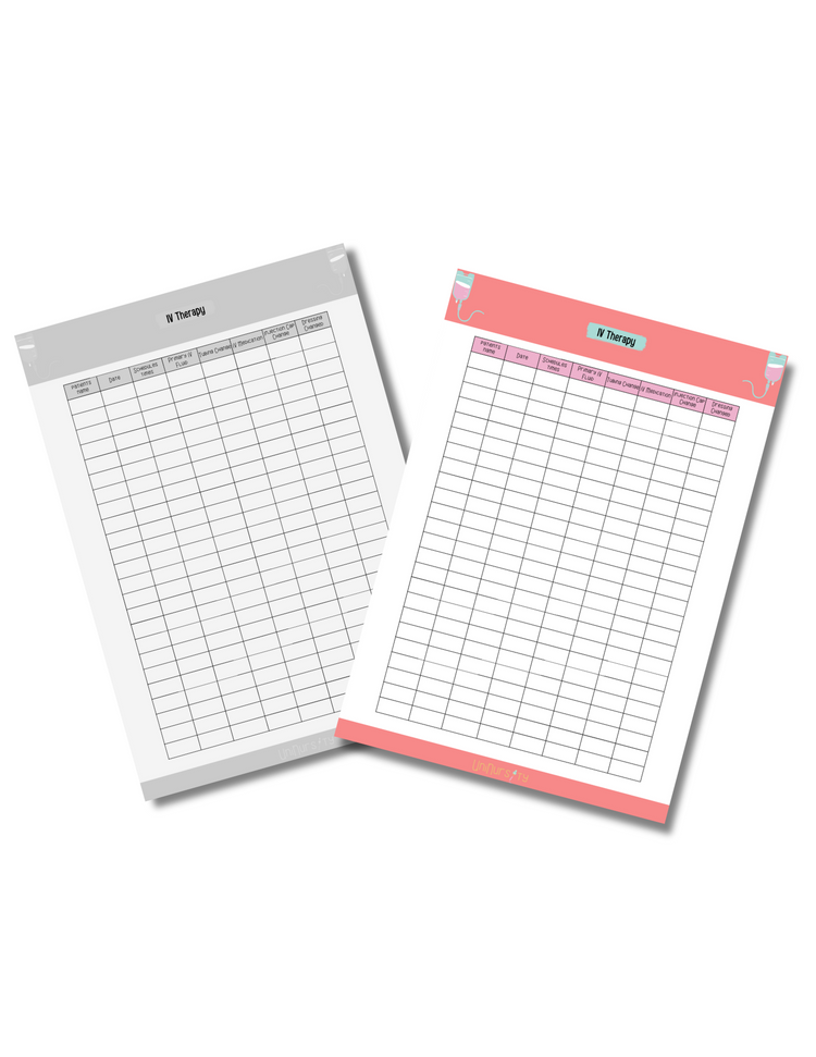 IV Therapy Sheet