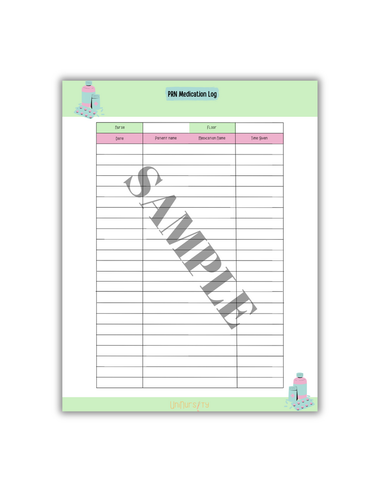 PRN Medication Log